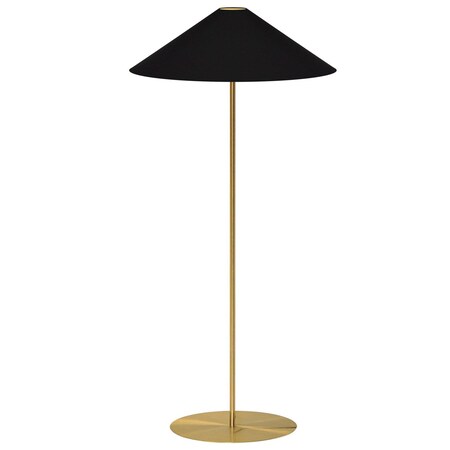 Dainolite 1Lt Tapered Floor Lamp W/ Jtone Bk-Gld Shade MM241F-AGB-698